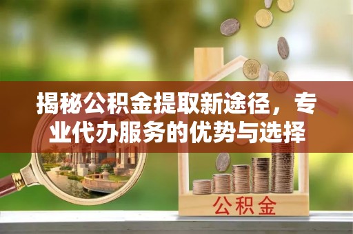 普安揭秘公积金提取新途径，专业代办服务的优势与选择