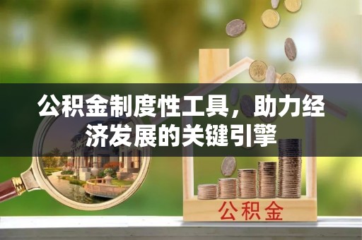 普安公积金制度性工具，助力经济发展的关键引擎