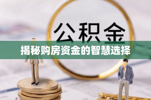 普安揭秘购房资金的智慧选择