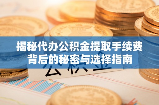 普安揭秘代办公积金提取手续费背后的秘密与选择指南