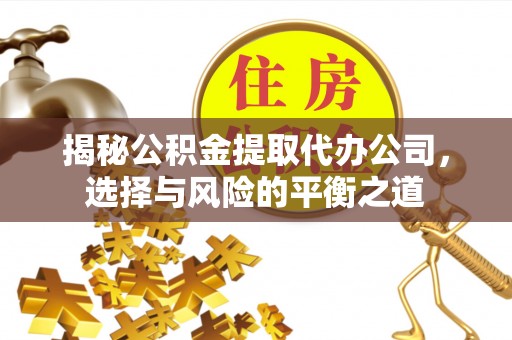 普安揭秘公积金提取代办公司，选择与风险的平衡之道