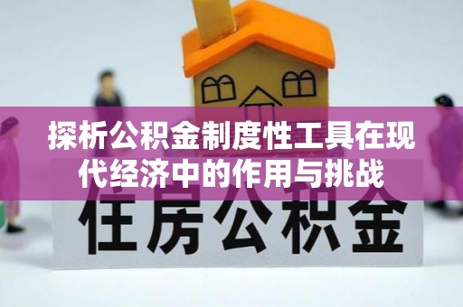 普安探析公积金制度性工具在现代经济中的作用与挑战